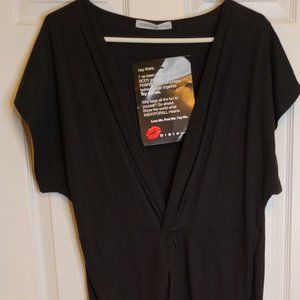 Rebdolls "Just Friends" Knotted Maxi Dress, Black, Size 3XL